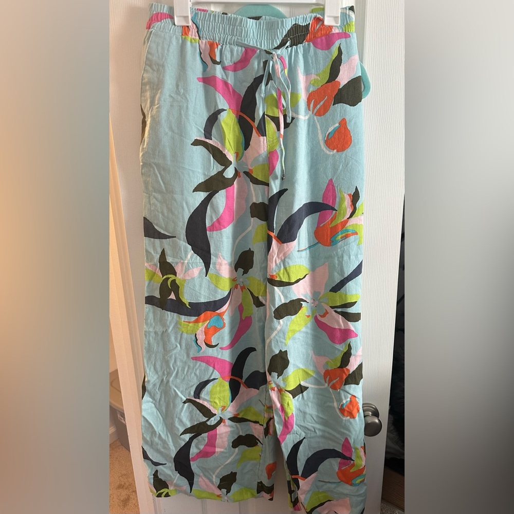 Never worn with tags summer high waisted linen pants